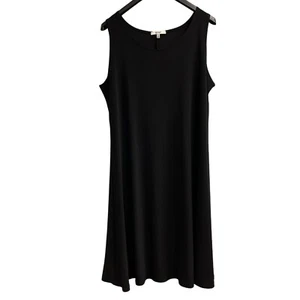 Vestido sin mangas Sympli para mujer 18 negro tejido ajustado midi minimalista cápsula comodidad - Imagen 1 de 9