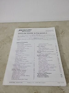 Mercury MerCruiser Gasoline Engine Alpha Models 2000 Manual 90-860169000 - Picture 1 of 5