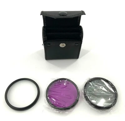 (3) Neewer Professional FLD, UV, CPL Protective 55mm Filters w/ Case - Image 1 of 4