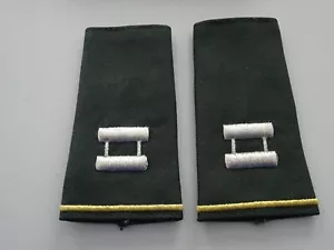 US Schulterklappen Überziehschlaufen Green Long Shoulder Marks Capitan - Bild 1 von 2