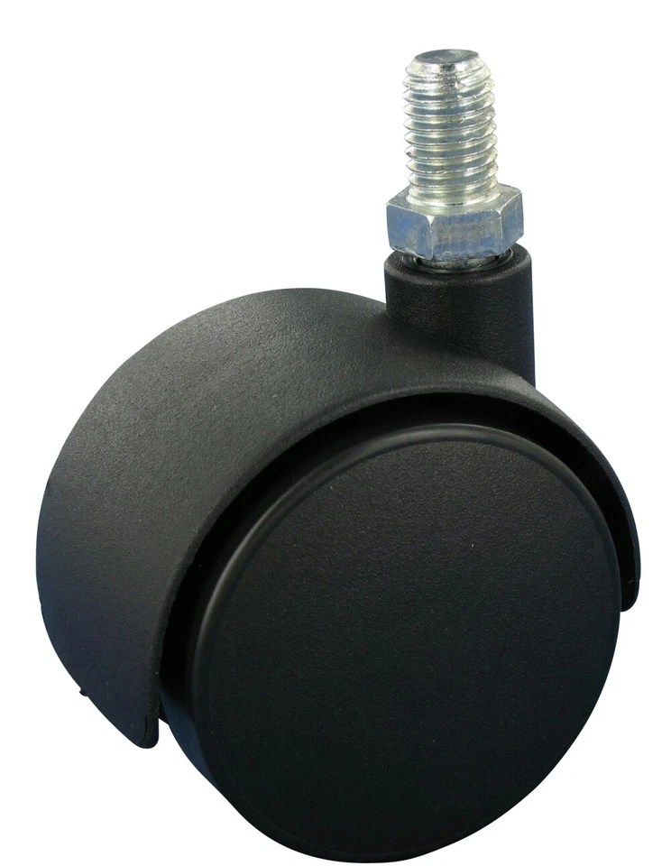 ROLLENTECHNIK VOM STEIN GMBH Satz 4x Möbelrolle Doppelrolle hartes 2x Rad Ø50 Stift M8X15