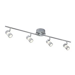 4 Lights Bathroom Chrome Finish Ceiling Fitting Spotlight with Acrylic Shades - Picture 1 of 1