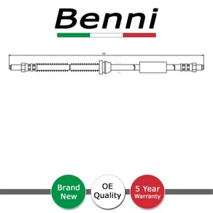 Brake Hose Front Benni Fits Ford Fiesta 1989-1997 Courier 1989-1995 96FB2078DA - Picture 1 of 2