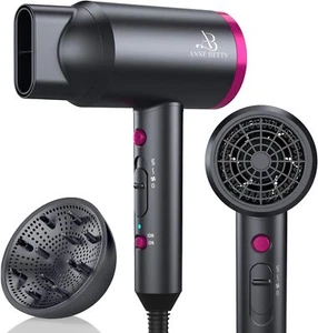 Hair Dryer with Diffuser, Blow Dryer for Curly Hair for Women/Men, 1800 Watt Ion - Picture 1 of 7