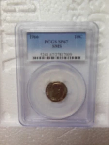 1966 SMS Roosevelt Dime PCGS SP-67   **Nice Strike Nice Coin Free U.S.Shipping** - Picture 1 of 2
