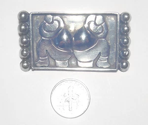 MID CENTURY Mexican MODERNIST Serafin Moctezuma STERLING FIGURAL PIN 925 - Picture 1 of 3