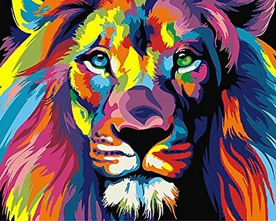Paint By Numbers DIY Digital Canvas Oil Painting Home Decor Lions Kid Adult GIFT - image 1 of 4