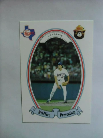 1988-TEXAS RANGERS-Smokey-Wildlife Prevention-#34-Dale Mohorcic POSTCARD Cover