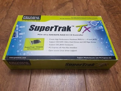 8 Internal SFF-8087 Port SAS SATA-II RAID PCI-e x8 Promise SuperTrak TX8650 - Image 1 of 4