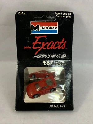 FERRARI F-40 Monogram Mini Exacts Die Cast Chassis Model 1:87 NOS 2015 - Image 1 of 4