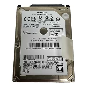 Hitachi Apple HTS541010A9E682 1 TB SATA III 2.5 in Laptop Hard Drive - Picture 1 of 2