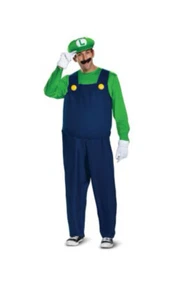 Licensed Nintendo Super Mario Bros Adult Men Luigi Padded Belly Costume MEDIUM - Picture 1 of 15
