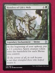 Magic The Gathering ETERNAL MASTERS HONDEN OF LIFE'S WEB green card MTG - Picture 1 of 2