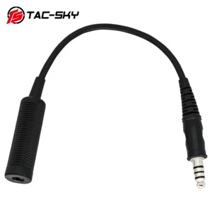 Taktyczny zestaw słuchawkowy TAC-SKY U-174 konwersja wojskowa/cywilna wtyczka PTT kabel adaptera - Zdjęcie 1 z 7