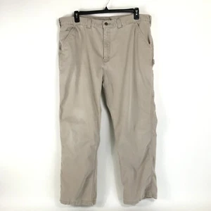 Pantalón de Trabajo Carhartt Calce Relajado Utilitario Para Hombre Talla 42x32 Caqui 100% Algodón Sarga - Imagen 1 de 11