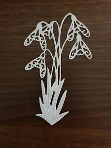 6 x Tattered Lace Snowdrop Die Cuts in White - Card Making etc. - Picture 1 of 2