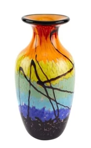 Allura Murano Style Art Glass Urn Shape 10.5" Decorative - Picture 1 of 4