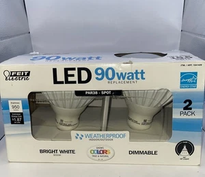 NIOB Feit Electric PAR38 LED Bright White, Dimmable, Weatherproof, 90 Watt 2PK - Picture 1 of 1