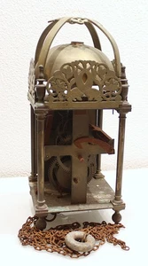 Antique 18th century English lantern clock with crown escapement movement - Picture 1 of 13