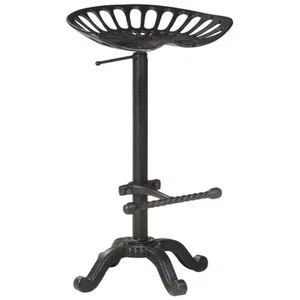 Taburete de Cocina Hierro Fundido Negro Bar Silla Mostrador Comedor vidaXL - Imagen 1 de 7