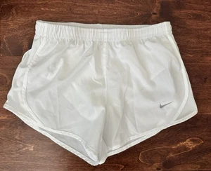 New Nike Shorts Girls Small White Tempo Running Dri-Fit Training Youth Small - Picture 1 of 3