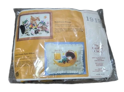 Vintage 1982 Creative Circle Tooth Fairy Pillow Kit #1913 – Embroidery – NEW - Image 1 of 3