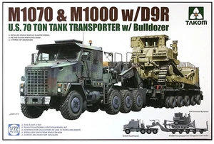 M1070 & M1000 w/D9R U.S. 70 Ton Tank Transporter w/Bulldozer Takom  5002 sc 1/72 - Imagen 1 de 7
