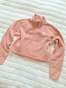 The North Face Coral Cropped Fleece Pullover Sweater Jumper - Picture 1 of 7