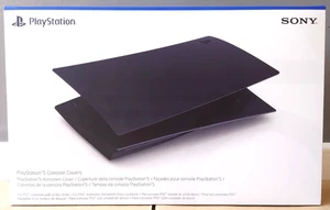 Official MIDNIGHT BLACK Sony PS5 Disc Edition Console Covers / Faceplates - NEW - Picture 1 of 13