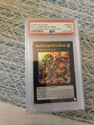 2016 Yu-Gi-Oh! Red-Eyes Flare Metal Dragon LDK2 Joey's World PSA 9 - Image 1 of 3