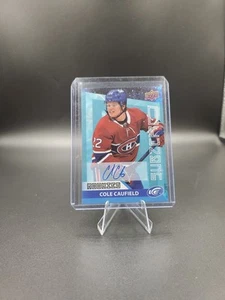 2021-22 UD ICE COLE CAUFIELD AUTO SUBZERO ROOKIES SSSP RC 1:8,675 CANADIENS - Picture 1 of 2