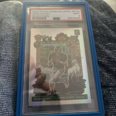 John Elway 2020 Panini Donruss Optic Downtown #DT-24 PSA 9 Denver Broncos Foto 1 de 3