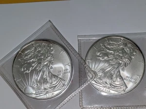2x  2011 American Silver Eagles 2 Troy Oz .999 Fine Silver *4A16 - Picture 1 of 2
