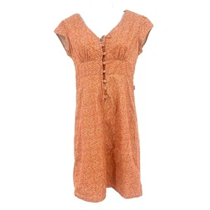 Vtg Y2K Calvin Klein Jeans Corduroy Babydoll Dress Sz 1 Cottagecore Microfloral  - Picture 1 of 13