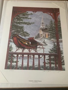 Ben Richmond White Christmas Limited Edition 283 of 750  Signed Lithograph 1996 - Picture 1 of 14