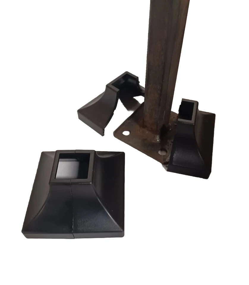 1 "FALDA POSTE BARANDILLA BASE ZAPATO A PRESIÓN 1" PIES POSTE BARANDILLA CUBIERTAS AJUSTE 1" PIERNAS Foto 1 de 4