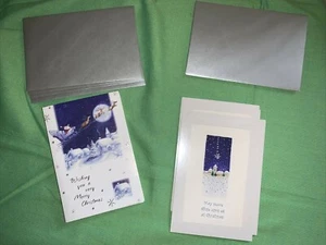 Marcel Schurman Christmas Cards Incomplete Box-11 Santa Sleigh & Shining Star  - Picture 1 of 9