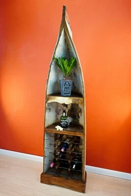 Barca Scaffale Biblioteca 200cm Marittimo Vintage Antico Teak Legno Massello - Immagine 1 di 4