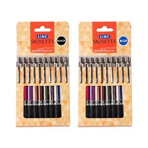 20X Linc Signetta Fine 0.7 mm Retractable Ball Pens With Blue & Black Ink FS - Picture 1 of 5