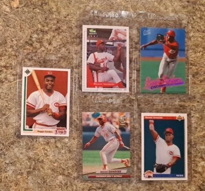 (5) Reggie Sanders 1991 Upper Deck cartão de novato RC clássico 1992 Fleer Ultra Reds - Imagem 1 de 4