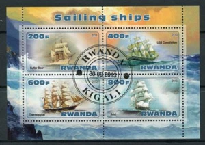 Rwanda 2013 CTO Sailing Ships 4v M/S I Tall Ships Boats Nautical Stamps - Picture 1 of 1