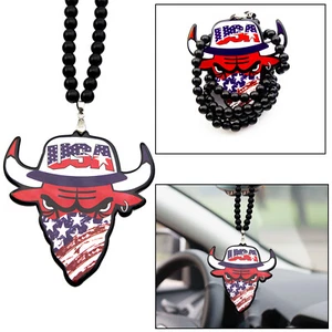 ABS Acrílico Estilo Hip-hop EE. UU. Toro Collar Espejo Colgante Retrovisor Decoración Coche - Imagen 1 de 7