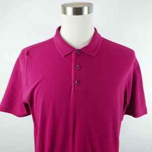Robert Graham Mens Cotton Classic Fit SS Solid Burgundy Red Polo Shirt Size XL - Picture 1 of 10