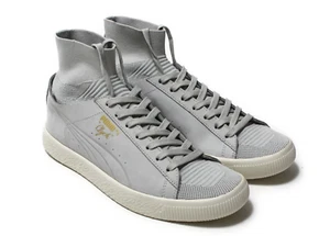 PUMA X Clyde Sock Select Grey Suede Knit Trainers Shoes Sneakers NEW Mens Sz 12 - Picture 1 of 10
