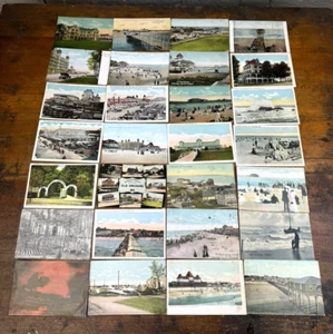 28 Postcards OLD ORCHARD BEACH 1908-1912 GREAT FIRE, Pier, Hotels, Beach, Surf - Picture 1 of 13