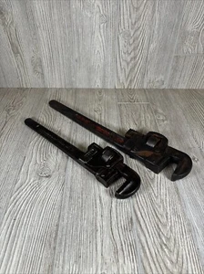 Vintage 18" & 14" Trimo Trimont verstellbar Affe Rohrzange Werkzeug Set 2 - Bild 1 von 8