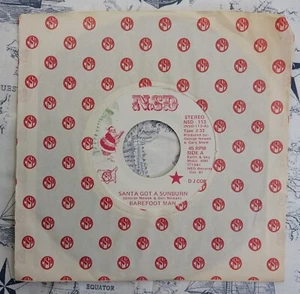 The Barefoot Man Santa Got A Sunburn 1981 Calypso Christmas Novelty 7" DJ Promo - Foto 1 di 4