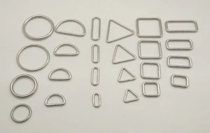 D rings O ring Rectangle square Metal Buckle Loop Webbing Leather Craft X 2pcs - Picture 1 of 28