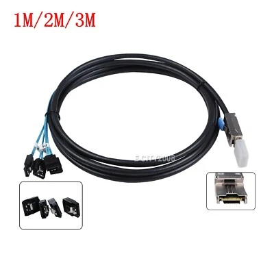 Mini SAS to 4-SATA SFF-8088 Multi-Lane Forward Breakout Internal Cable 1M/2M/3M - Image 1 of 4