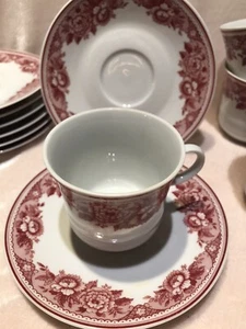 winterling marktleuthen bavaria ,Tasse Mit Untertasse, Rot Weiß, Porzellan  - Bild 1 von 6
